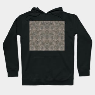 Grayscale Aesthetic Fractal Swirls - Black and White Abstract Artwork Hoodie